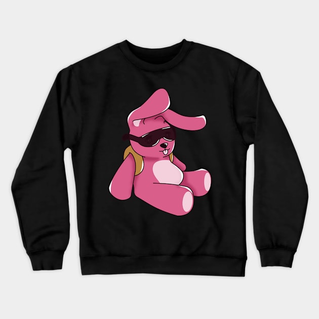 Cute Cartoon Pink Bunny Crewneck Sweatshirt by KawaiiForYou